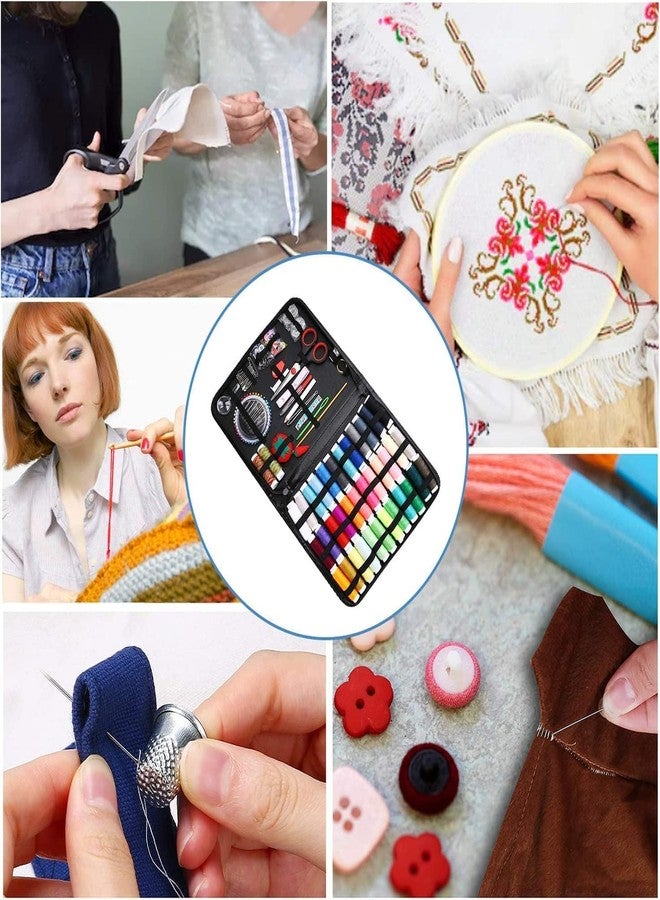 KBZONE Sewing Kit 183 PCS DIY Sewing Supplies with 38 XL Thread Spools, Scissors, Needles, Pins, for Home,Travel, School, Beginner, Adults,Emergency Accessories with All in One Portable Leather Carrying Case - Image 3